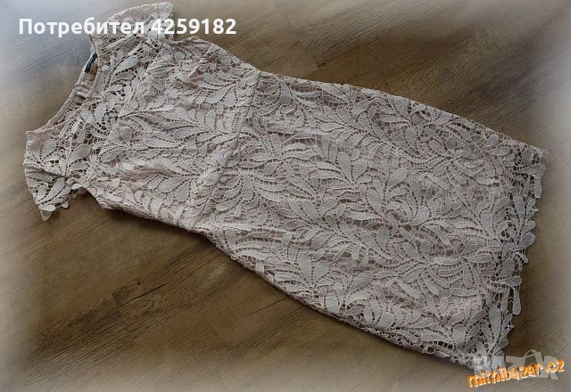 Стилна рокля в цвят пепел от рози, Нова!, снимка 7 - Рокли - 54123871