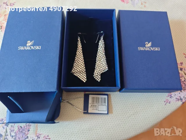 Елегантни кристални обеци Swarovski