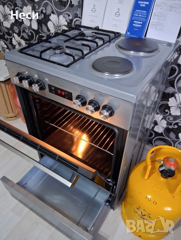 Комбинирана Готварска Печка Beko, снимка 5 - Печки, фурни - 54136231