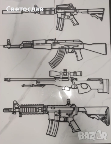 Метална картина M4A4 от CS2/CS – 75см | Безплатна доставка, снимка 4 - Картини - 54660176
