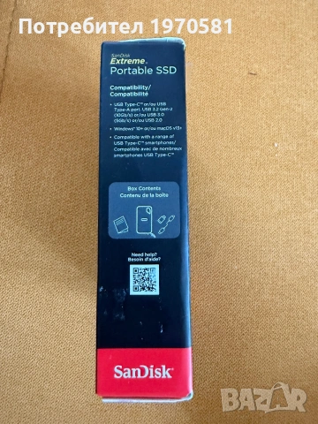 SanDisk Extreme Portable SSD 2 TB, снимка 3 - Твърди дискове - 55068005