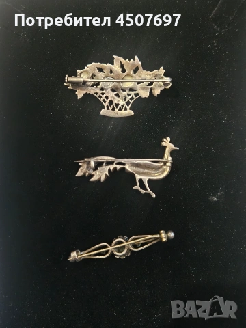 Изискана колекция от автентични антикварни брошки 1900 - 1920 г., снимка 5 - Колиета, медальони, синджири - 54703300