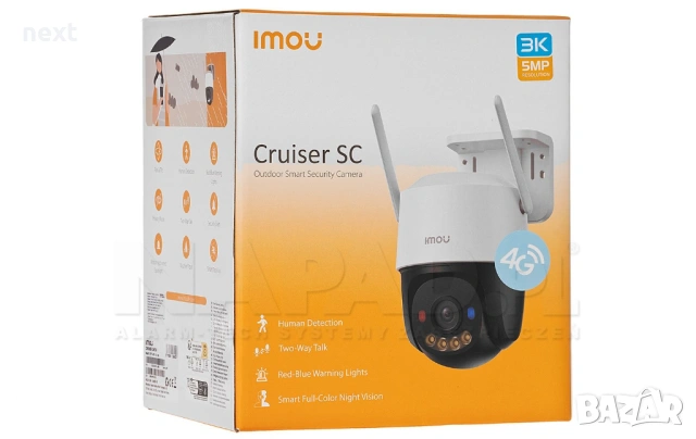 4G (SIM) камера за видеонаблюдение IMOU Cruiser SC 4G 5MP + Гаранция