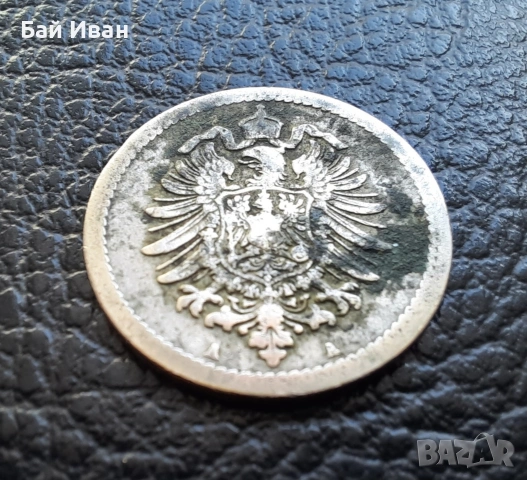 Стара монета 5 пфенига 1875 г. буква А - Германия - топ монета , 151 годишна !, снимка 5 - Нумизматика и бонистика - 51140831