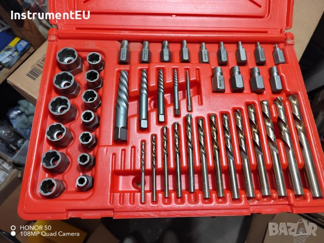 Професионален комплект за изваждане на скъсани болтове и шпилки марка Snap-on, снимка 2 - Куфари с инструменти - 54454586