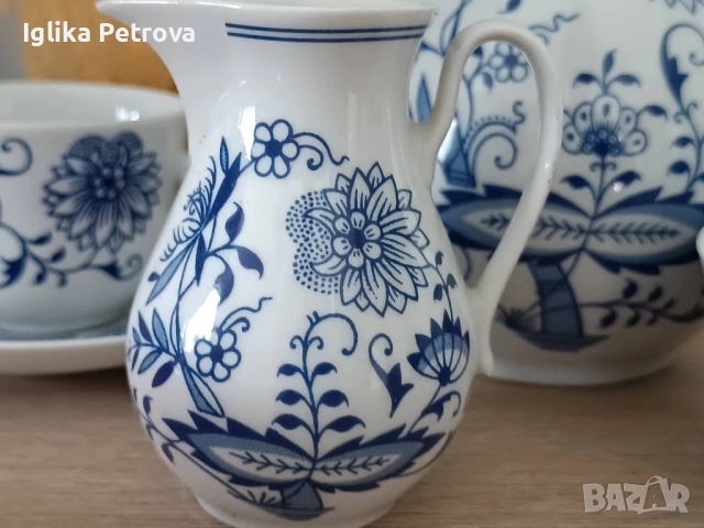 Сервиз Син лук от Бохемия , снимка 13 - Антикварни и старинни предмети - 54516694