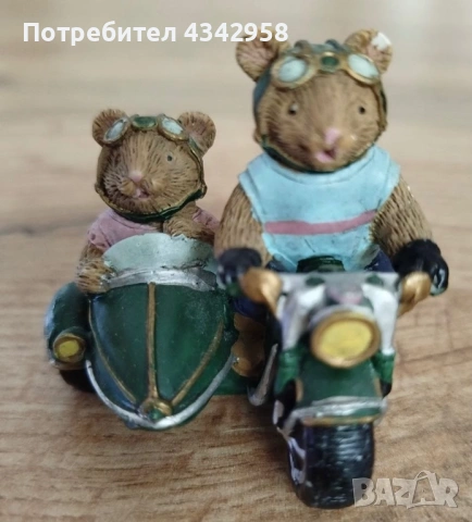 Винтидж фигурки – животни байкери на мотори.1980-1990г., снимка 6 - Антикварни и старинни предмети - 54246991