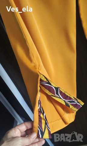 стилен панталон с висока талия, широк крачол , снимка 4 - Панталони - 54242237