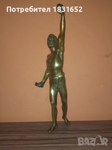 Стара бронзова фигура, снимка 3 - Статуетки - 54113954