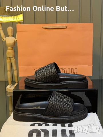 Дамски чехли Miu Miu, снимка 3 - Чехли - 54663663