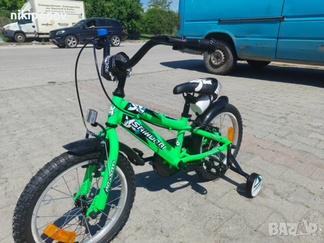 BG Детски велосипед 16" SAMURAJ зелен, снимка 7 - Велосипеди - 54493269