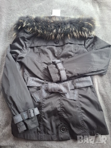 Пролетно яке с яка естествена лисица, снимка 2 - Якета - 54054953