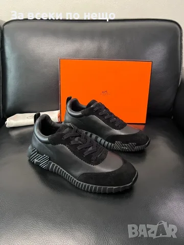 Hermes Мъжки Черни Маратонки👟Мъжки Спортни Обувки - 3 Цвята Код KP9, снимка 3 - Маратонки - 55682238