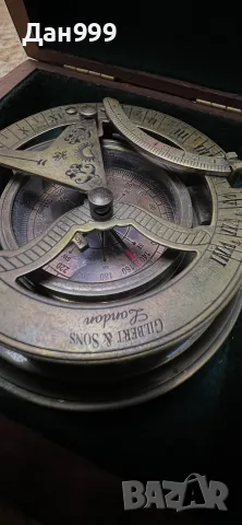 Компас със слънчев часовник Gilbert & Sons