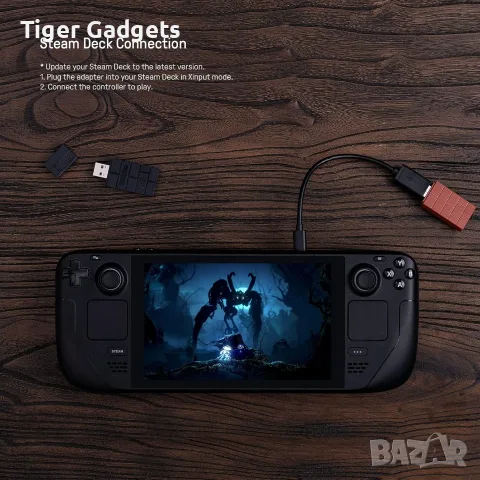 8BitDo Wireless USB Adapter 2 Bluetooth адаптер за Switch, PC, Mac, Steam Deck и Raspberry Pi, снимка 3 - Аксесоари - 55543954