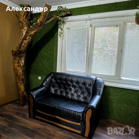 Двуместен кожен диван, снимка 6 - Дивани и мека мебел - 55703169