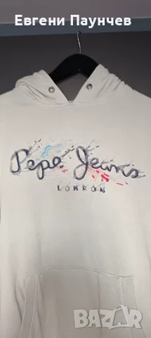Pepe jeans London размер L суичър в сиво, снимка 2 - Суичъри - 55408226