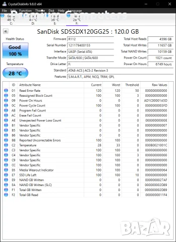 ССД/SSD SATA SanDisk Extreme 120GB