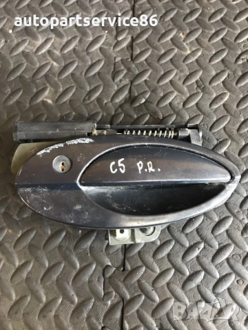 Външна дръжка предна дясна врата черна за Citroen C5 (2001-2005) 9638398280