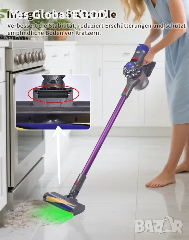 LED четка за прахосмукачка Dyson V7 V8 V10 V11 V15, снимка 2 - Прахосмукачки - 55432817
