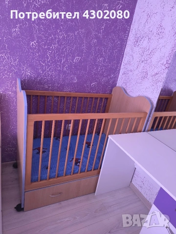 Продава се ново детско легло с матрак - д.120 на ш.70,мобилно. , снимка 4 - Мебели за детската стая - 54399597