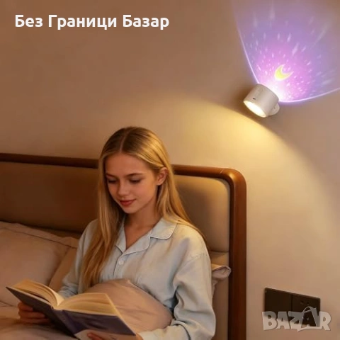 Нова стенна Безжична LED нощна лампа 2 в 1, магнитна ротация, димиране, 2200mAh