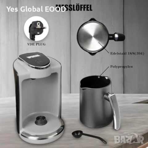 Автоматична машина за турско кафе 4 чаши 400W 250ml, снимка 4 - Кафемашини - 55184538