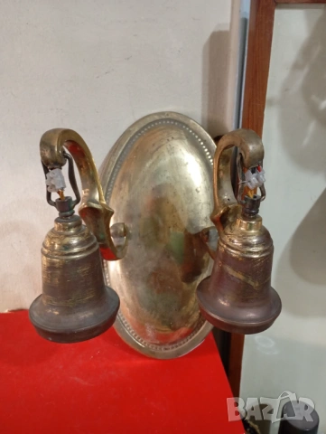 масивен бронзов аплик за стена арт деко