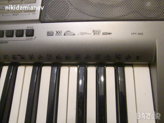 Продавам синтезатор YAMAHA YPT-400 запазен   , снимка 3 - Синтезатори - 54403183