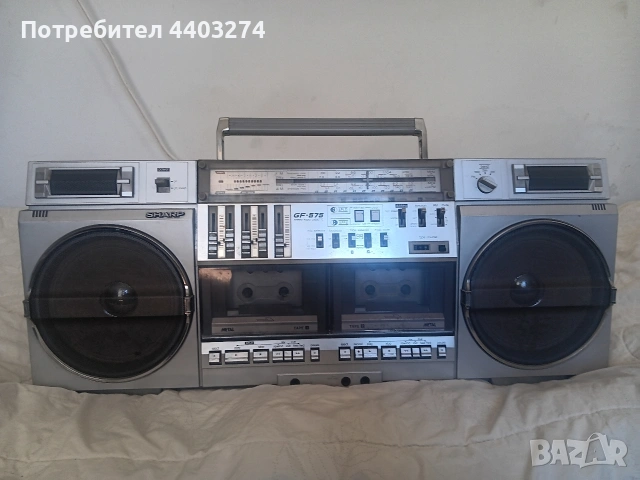 радио касетофон sharp GF-575, снимка 2 - Радиокасетофони, транзистори - 54910034