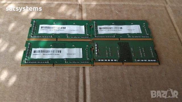 4 броя SO-DIMM Memory Module Micron+SKhynix Kit 4x4GB DDR4 2400MHz( PC4-19200 ) CL11 1.2V, снимка 6 - RAM памет - 54596735