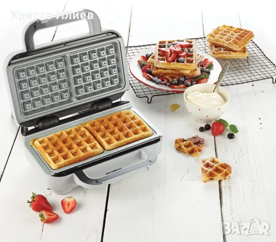 Двоен Гофретник Breville DuraCeramic, снимка 3 - Гофретници - 55614661