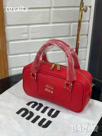 Miu Miu Нова Дамска Кожена Чанта Миу Миу Различни Цветове , снимка 6 - Чанти - 55329906