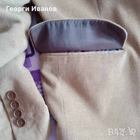 ИЗГОДНО! PALAZZO L италианско спортно-елегантно джинсово сако блейзър Corduroy Jacket Blazer, снимка 5 - Сака - 54190984