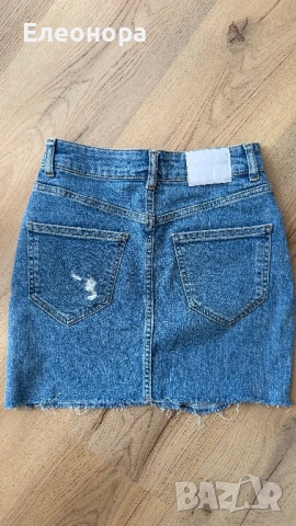 Дънкова пола - Pull&bear, снимка 3 - Поли - 54779832