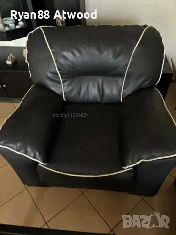 Кожен Фотьол-Кресло- Авто кожа, снимка 2 - Дивани и мека мебел - 54824600