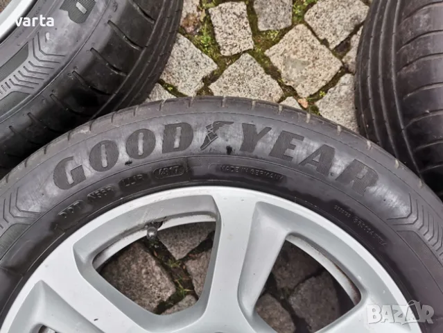 4бр ОРИГИНАЛНИ НЕМСКИ ЛЕТИ Audi джанти 5Х112, 16" с гуми GOODYEAR EFFICIENT GRIP 225/55/16, снимка 12 - Гуми и джанти - 55339083