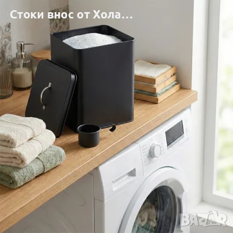 Relaxdays метален кутия за храна с лопатка, 6 л – ретро дизайн, снимка 2 - Кутии за храна - 55343923