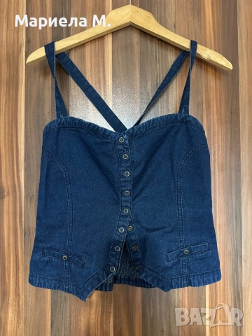 Zara деним бюстие, S, като ново