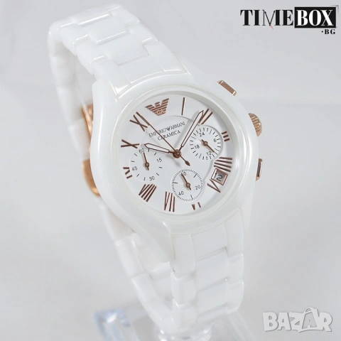 Emporio Armani AR1417 Ceramica Chronograph, снимка 4 - Дамски - 38833531