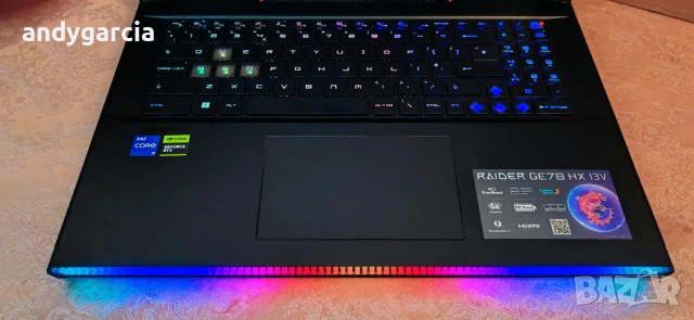  NVIDIA RTX 4070 8GB/Intel Core i7-13700HX/16GB RAM/1TB SSD NVMe/17.3 QHD IPS 240hz/MSI Raider GE78, снимка 12 - Лаптопи за игри - 53889096