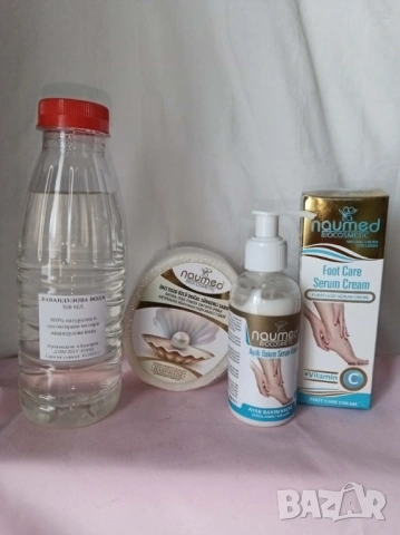 Промо комплект 836-сапун с гъба, лав.вода и серум за крака