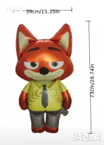 Зоотопия Зоотрополис Zootropolis Zootopia Обикновен латекс латексов фолио фолиев балон хелий, снимка 17 - Други - 36744405