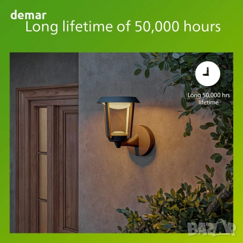 Външна LED стенна лампа Philips Nuvy, 800 lm, 2700 K, PowerShield,IP44, снимка 4 - Лампи за стена - 54016387