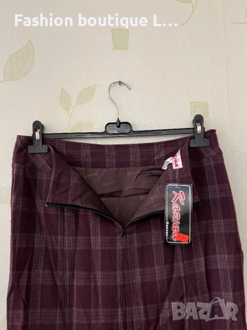 Нова с етикет пола с кариран десен и цип на гърба ❤️ Налични размери S , M , L , XL ❤️, снимка 4 - Поли - 54718681