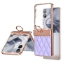 Xiaomi Mix Flip 2 калъф – PC+кожа, кристали, пръстен държач, протектор, 5 цвята, снимка 3