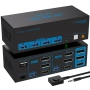 VPFET VP-SW232 8K KVM Switch за 2 компютъра и 3 монитора – HDMI 2.1 + DisplayPort 1.4, USB 3.0, снимка 1