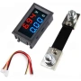 Дигитален волтметър и амперметър 0–100V 100A с включен шунт – LED дисплей за DC системи 10117, снимка 1