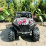 Детско електрическо бъги 4×4 с дистанционно, LED, USB и MP3 – 4 мотора, зелено, снимка 3