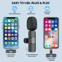2 x Безжични микрофона за Iphone, Android, iPad Безжичен микрофон с намаляване на шума , снимка 3